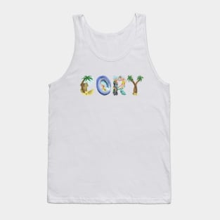 Cory Personalized Beach Art Tank Top